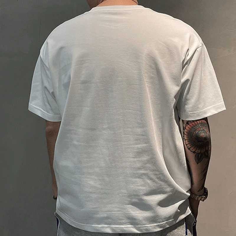2017 Summer Leisure Full Match Trend Korean Fashion Short Sleeve Round Neck Solid Color Letter Printing Loose Fashion Youth T-shirtT250318