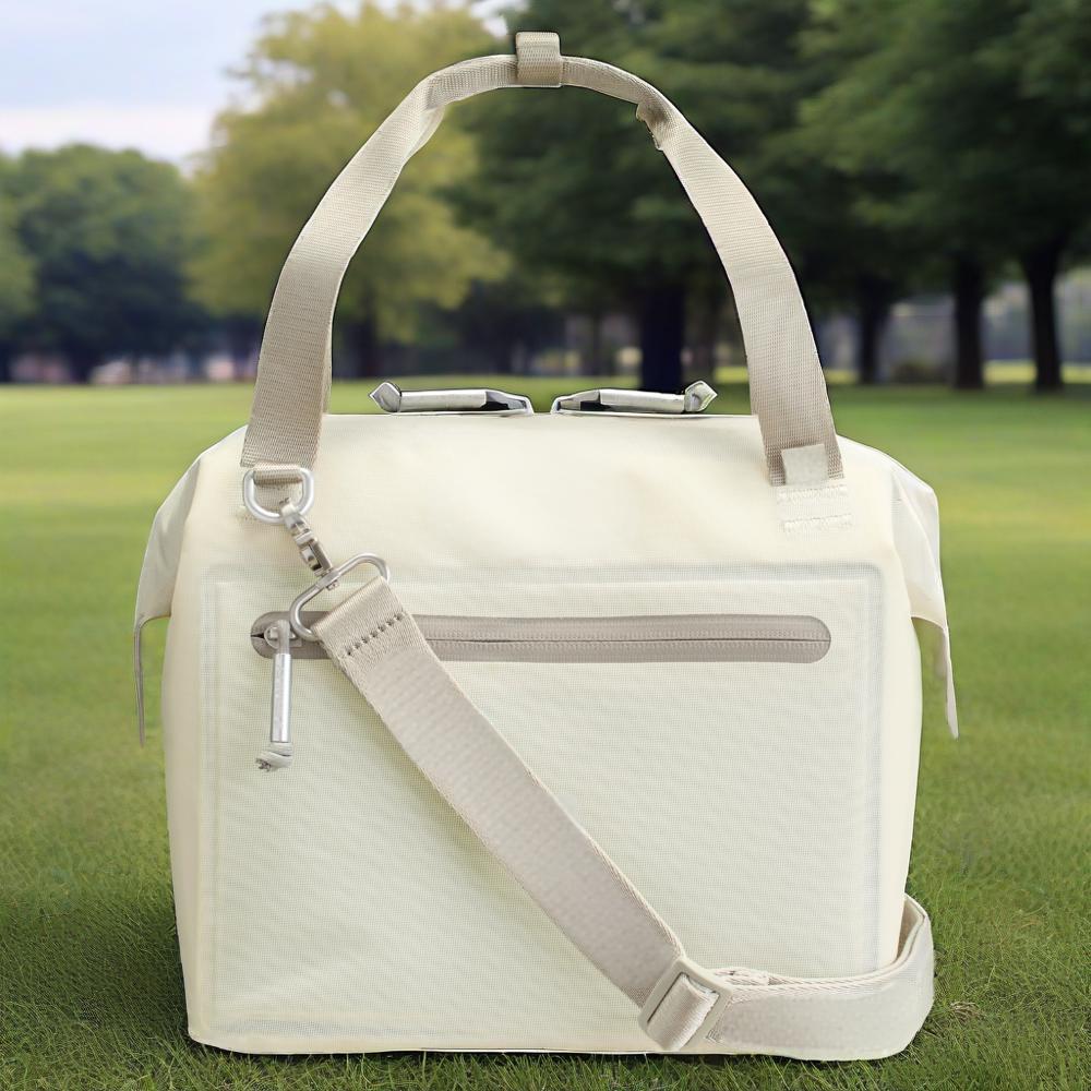 In Hand All Day Julienne Mini Soft Lunch Bag Box Recycled Polyester 12-Hour Coog Travel Cooler Bags Light Pink Black Fuia 0318
