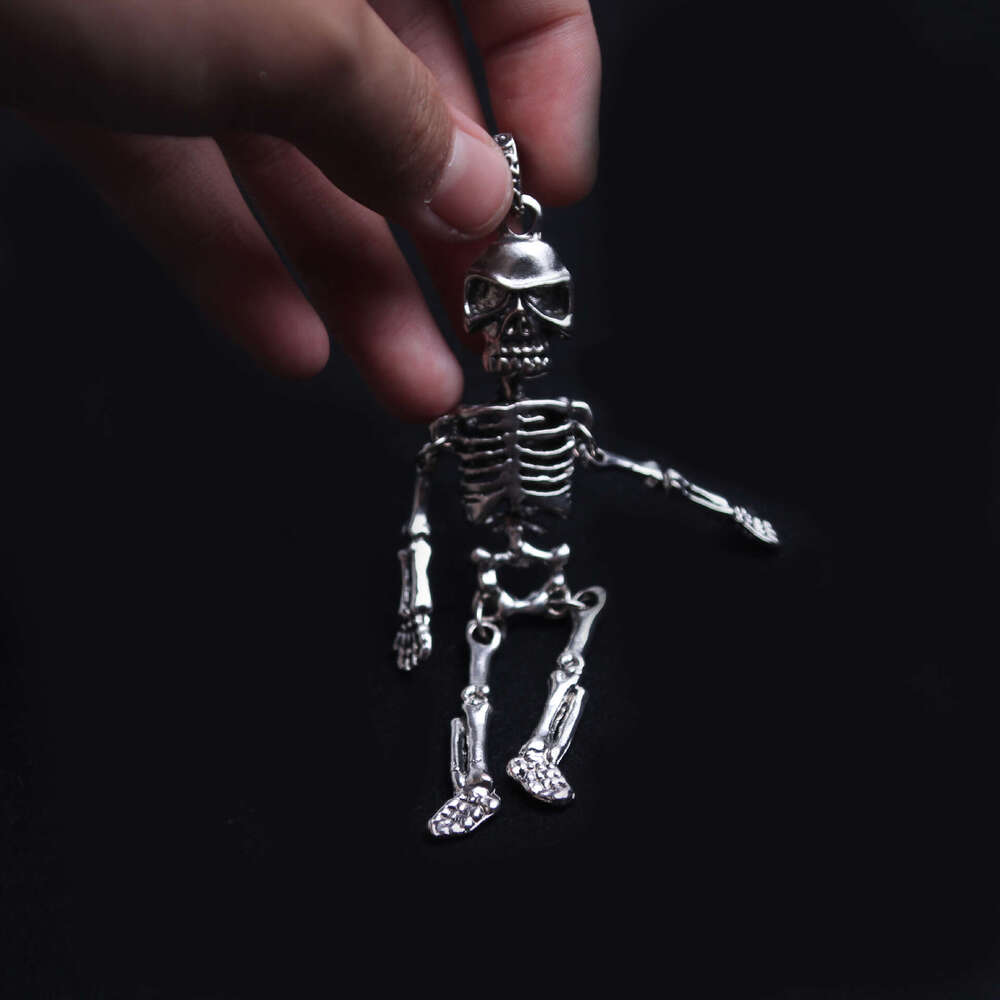Titanium Steel Dark Skeleton Trendy Men's Pendant Long Sweater Chain Couple Necklace Hip Hop Women