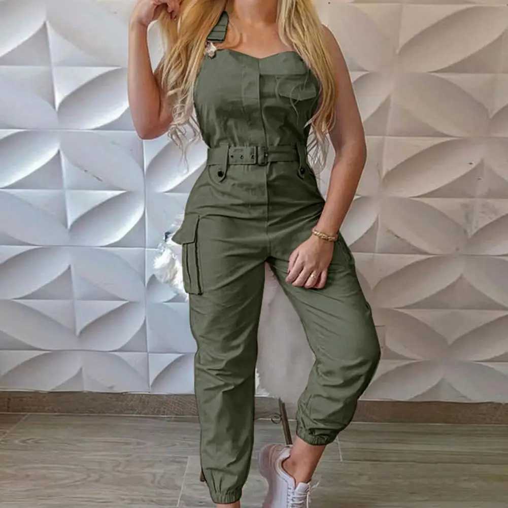 European and American Suspender Women Jumpsuit Fashion Women Loose Strap Jumpsuit Ankle Tied Harem Trousers Casual Playsuits X250318