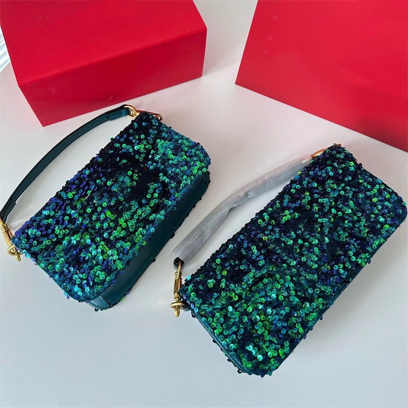 Woman Beading Sequin Bags designer hot woman handbag crossbody bag single shoulder purse Glittering Shining 2 size 10A