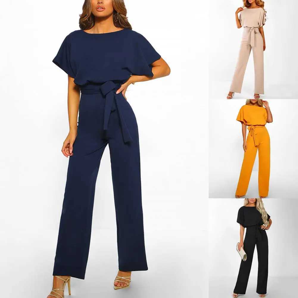 Womens jumpsuit elegant womens tight waist ultra-thin jumpsuit elegant jumpsuit X250318