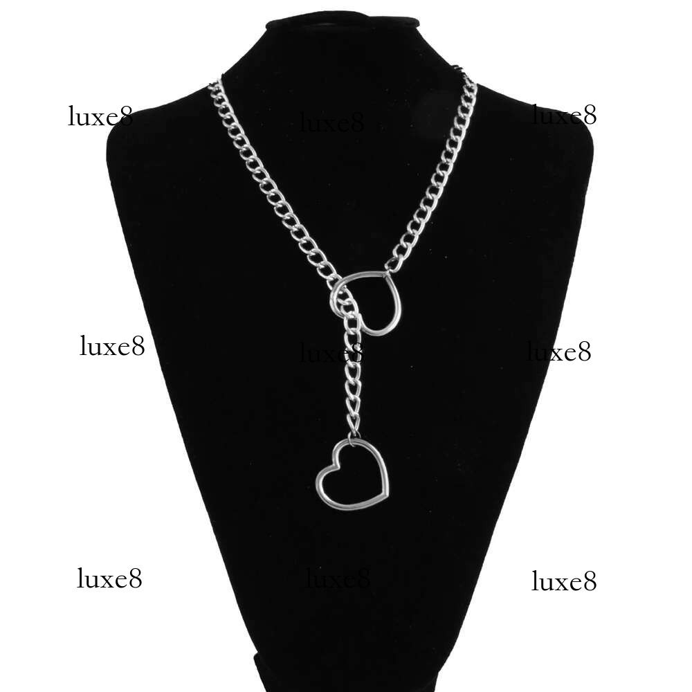 Heart Slip For Women Punk Rock Long Chain Choker Necklace Gifts Adjustable Goth Jewelry