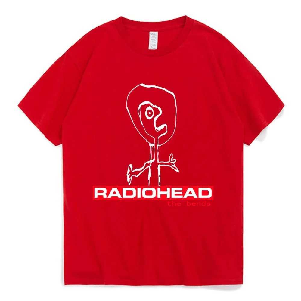 Radiohead The Bends Graphic T-shirt 90s Retro Punk Hip Hop Short Sleeve T-shirt Large Street Mens T-shirtXJ250318