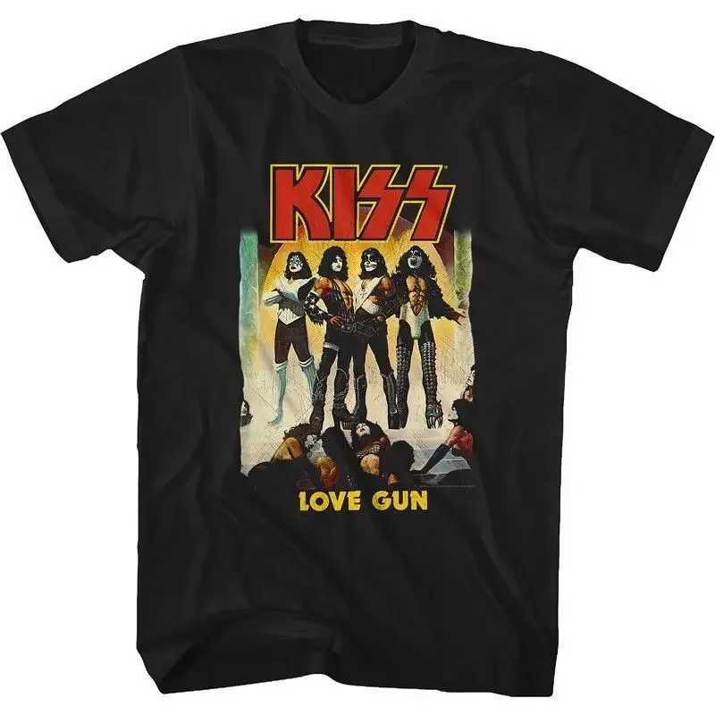 Kiss Band T-shirt Mens Fashion T-shirt Cotton T-shirt Kiss Top T-shirt Mens Clothing Music Rock Camisetas Hombre TopXJ250318