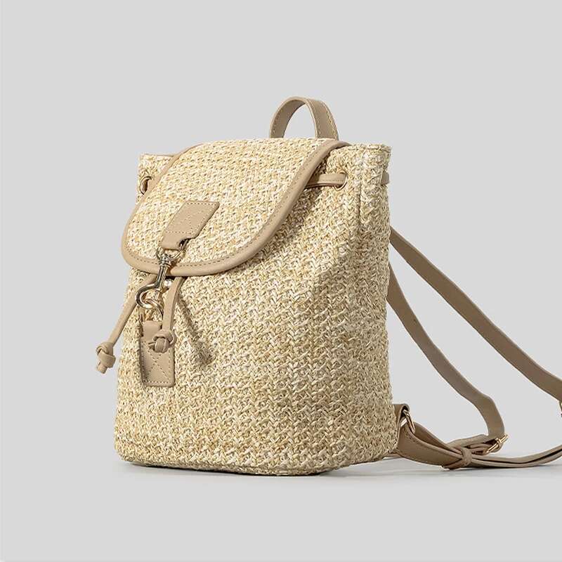 Casual PP Straw Backpacks Women Weave Travel Flap Backapck For Girls Summer Beach Bag 2025