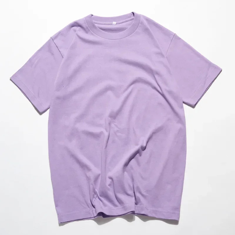 300gsm Heavy Weight Cotton T-shirt Short-sleeved T-shirt for Men and Women Pure White Mens Blank Shirt Chaopai Ins Wholesale 250317