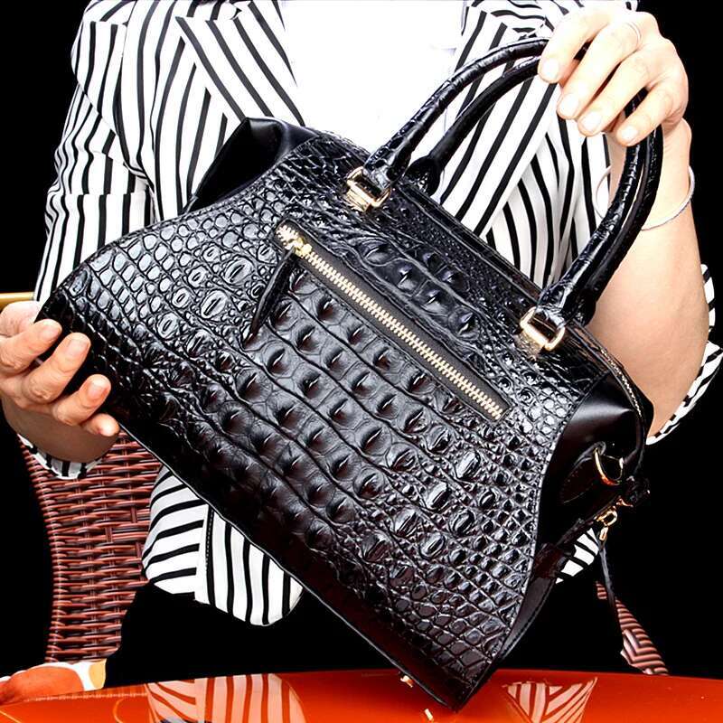 Crocodile Leather Women's Handbags Designer Lady Portable Shoulder Messenger Bag Fashion Brand Red Tote Bags 2023 New