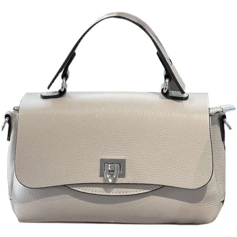 handbags female crossbody bags Vintage Genuine leather one piece shoulder small square for women cowhide Blue bag