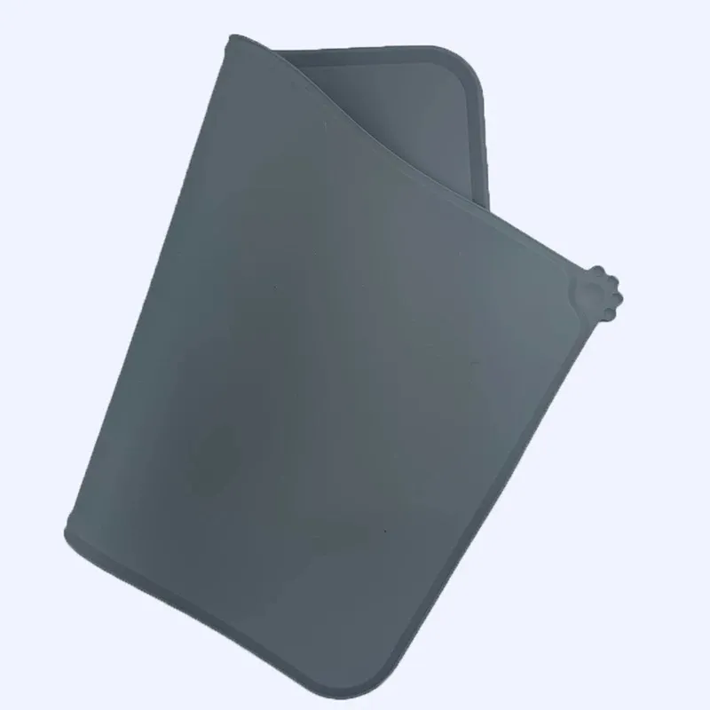 New Waterproof Pet Mat For Dog Cat Solid Color Silicone Pet Food Pad Pet Bowl Drinking Mat Dog Feeding Placemat Easy