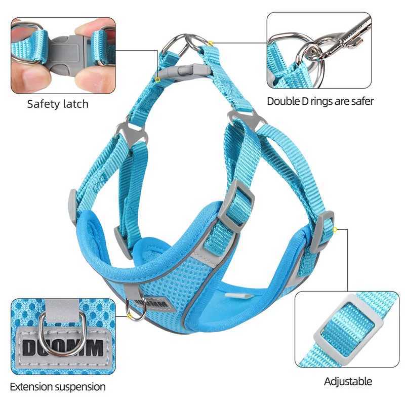 Breathable cat harness clothing vest suitable for small and medium-sized dog harnesses cat harness set adjustable easy to control reflective cat harne