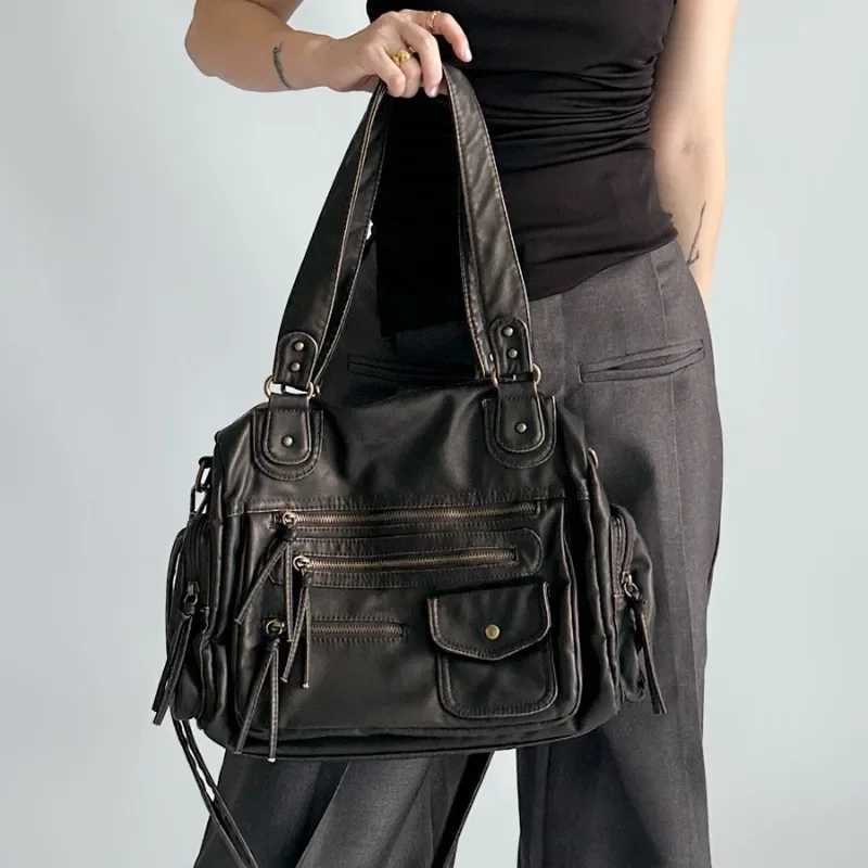 Wens fi old motorcycle bag large capacity wedding Y2K hot girl shooter messenger bag Y250318