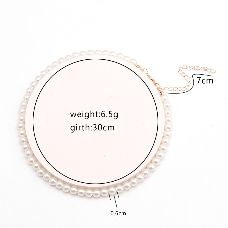 Simple Fashion Imitation Pearl Single-layer Necklace Feminine Everything Collars Clavicle Chain Jewelry