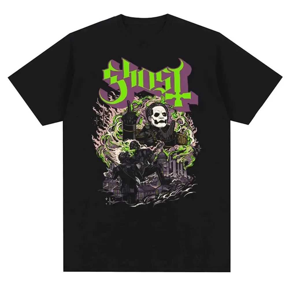New Ghost Rock Band Graphic Print T Shirt Men Women Fashion Casual Rock Streetwear Short Sleeve Ovsersized TShirt Unisex Loose TXJ250318