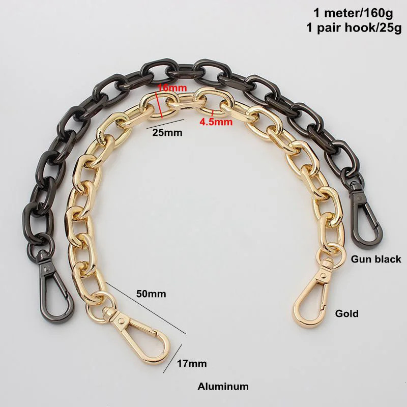 304560100120cm Bag Chain Donut Chain Geometric Bag Lucky Bag Transformation Underarm Metal Shoulder Strap Accessories 250318