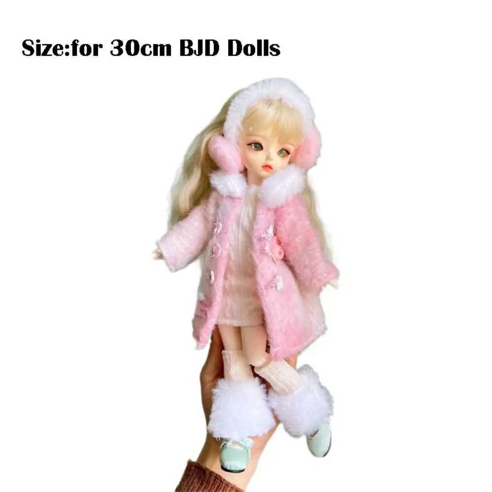 free shipping 30cm Clothing 1/6 BJD Fashion Set Beautiful Dress Hat Winter Coat Girl Toy Doll Accessories Holiday Gift