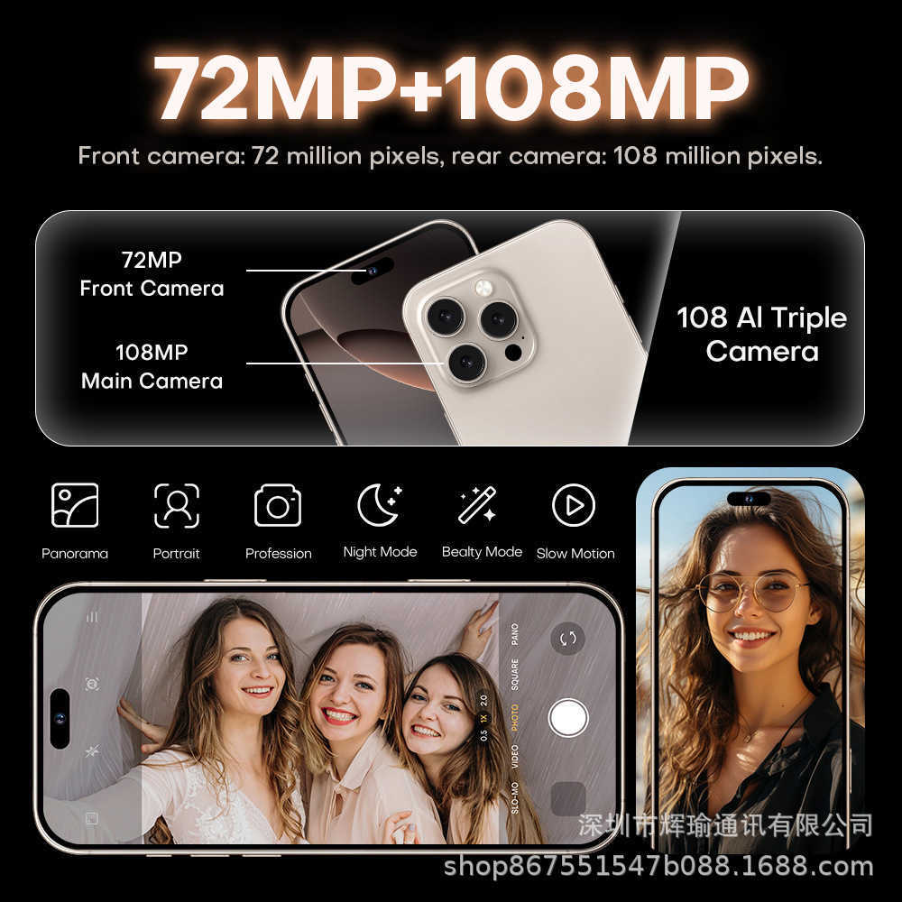 Smartphone Phones 16Promax smartphone a high-end domestic brand z250319