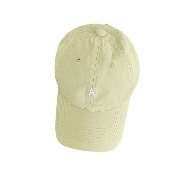 Korean version letter embroidery soft top baseball thin design, small face, big head circumference, sun protection and shading duckbill cap trendy