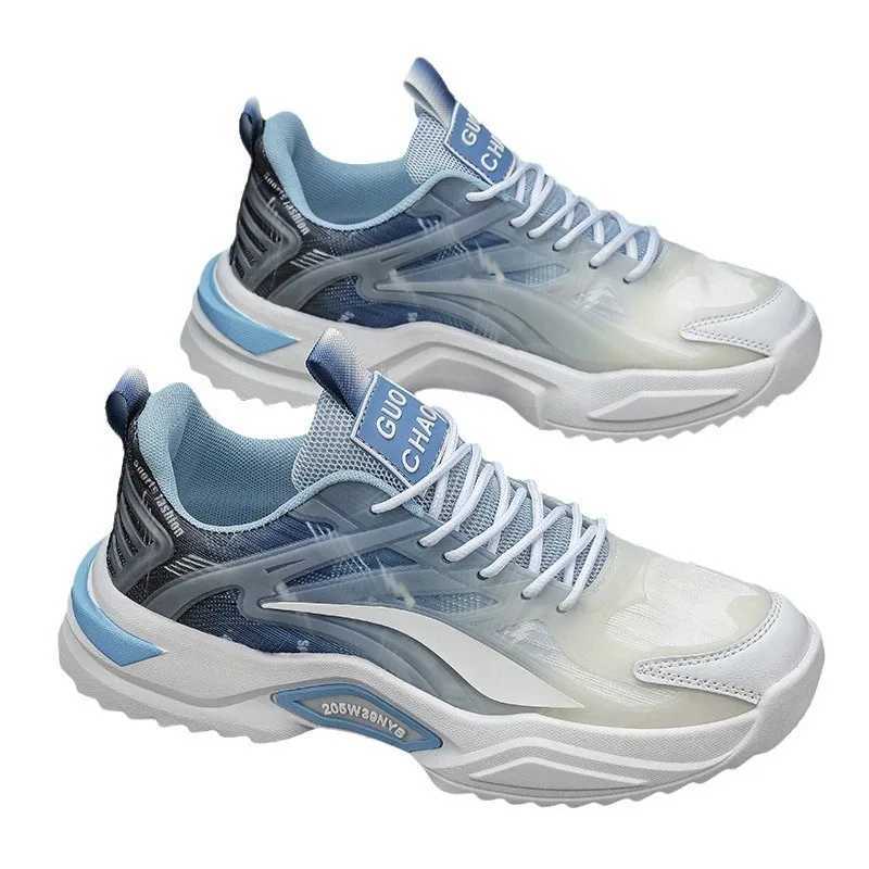 Spring 2025 new casual Fi thick soled dad shoes student running sports shoes fashionable and breathable mens shoes Y250318