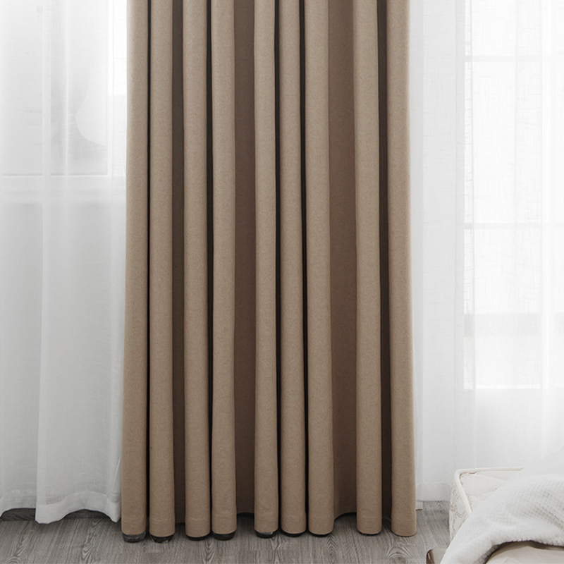 C242 Japanese style cotton and linen blackout curtains sun protection and heat insulation living room bedroom balcony office study restaurant finished