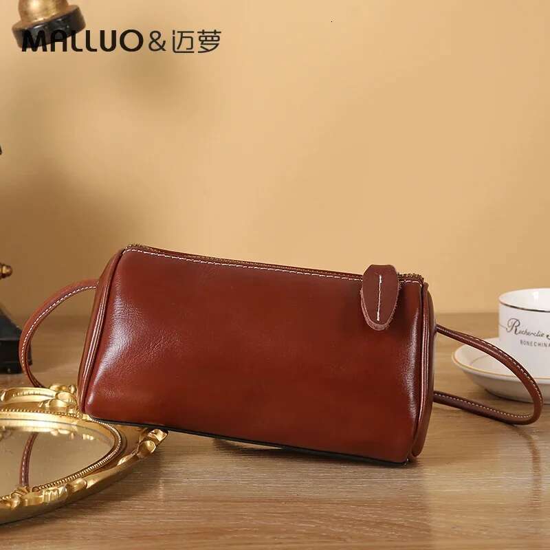 Women's Cowhide Genuine Leather Popular Cyder Bags Female Retro Trendy Messenger Bag Designer Shoulder Handbag Ladies