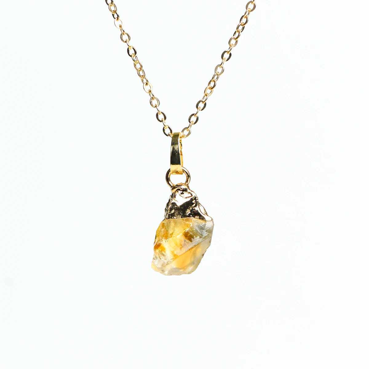 Gold plated original crystal mini pendant necklace W250318