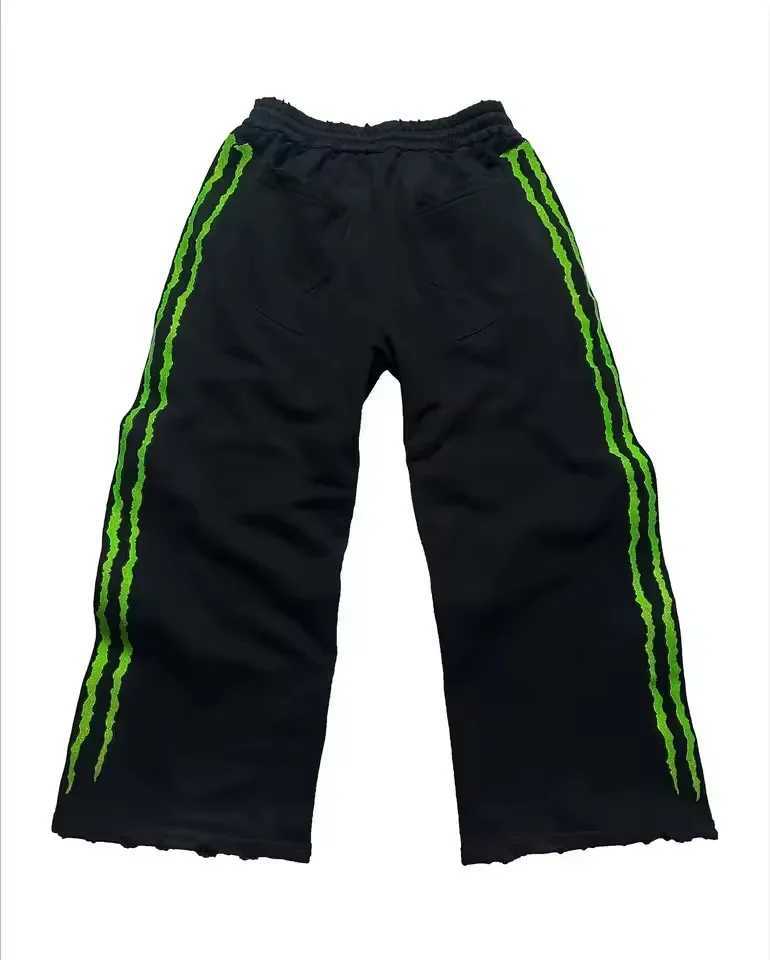 Retro claw three fluorescent stripe sports pants W250318