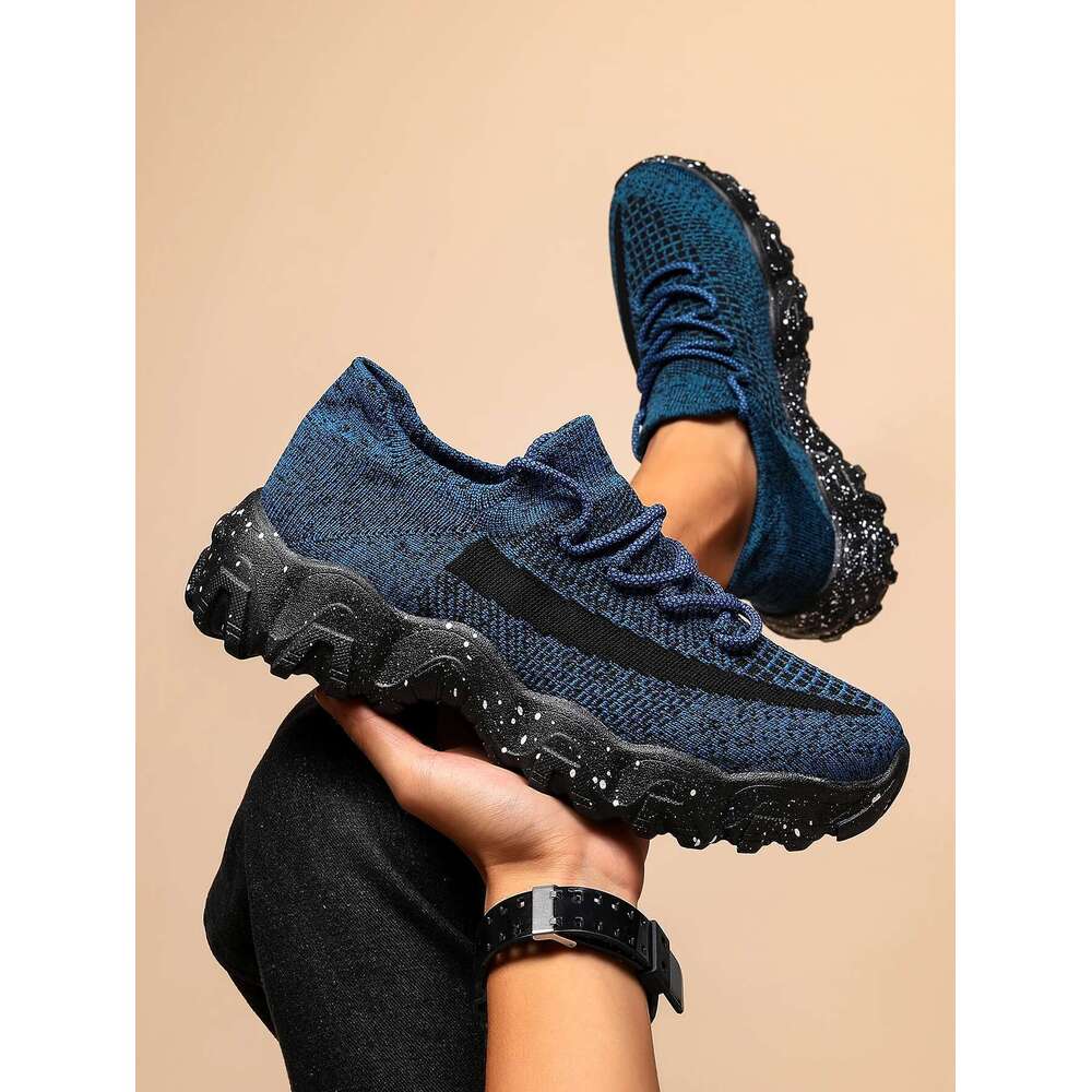 Men's breathable running fly woven mesh elastic socks and shoes in summer