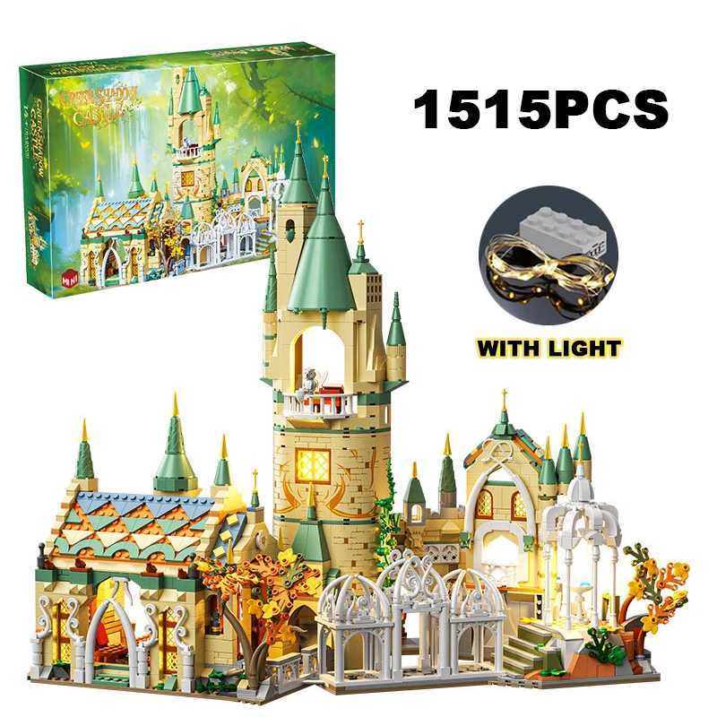 1555PCS Movie Lorded of Rings Green Shadow Castle Rivendell House Building Blocks Model Assemble Bricks Toys Gift For Adult KidXJ250318