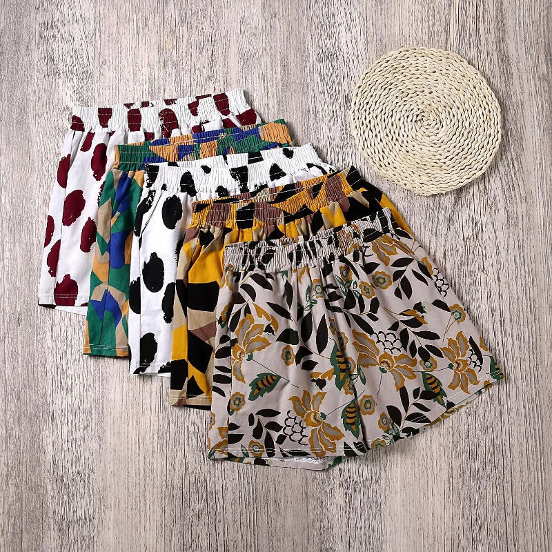 Woman Cotton Linen Shorts Summer Women Clothing Bottoms High Waisted Print Short Pants Female Casual Harem Shorts Pattern 250318