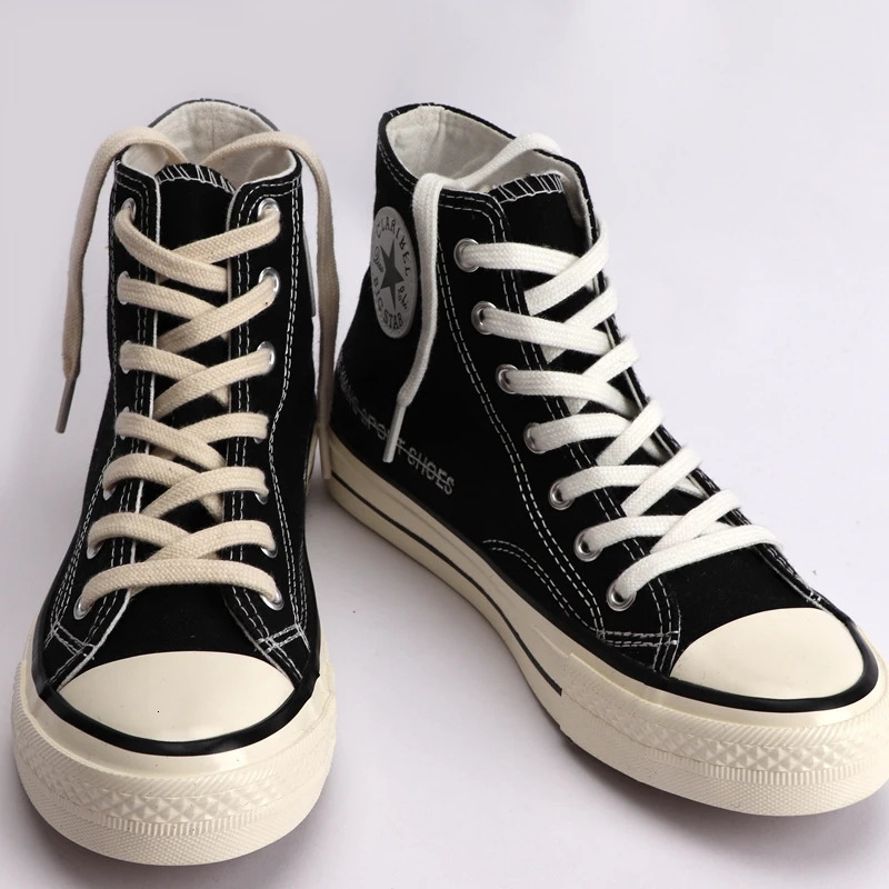 1Pair Cotton Flat Shoelaces Sneakers Canvas Shoe lace Men Shoelace White Black Beige Classic Laces for Shoes Strings 250318