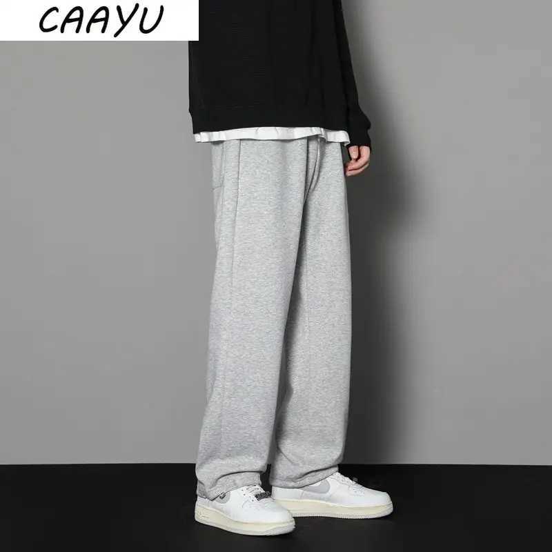 CAAYU sports pants mens straight pants large mens loose black casual pants street clothing sports Trousers runners oversized sports pants W250318