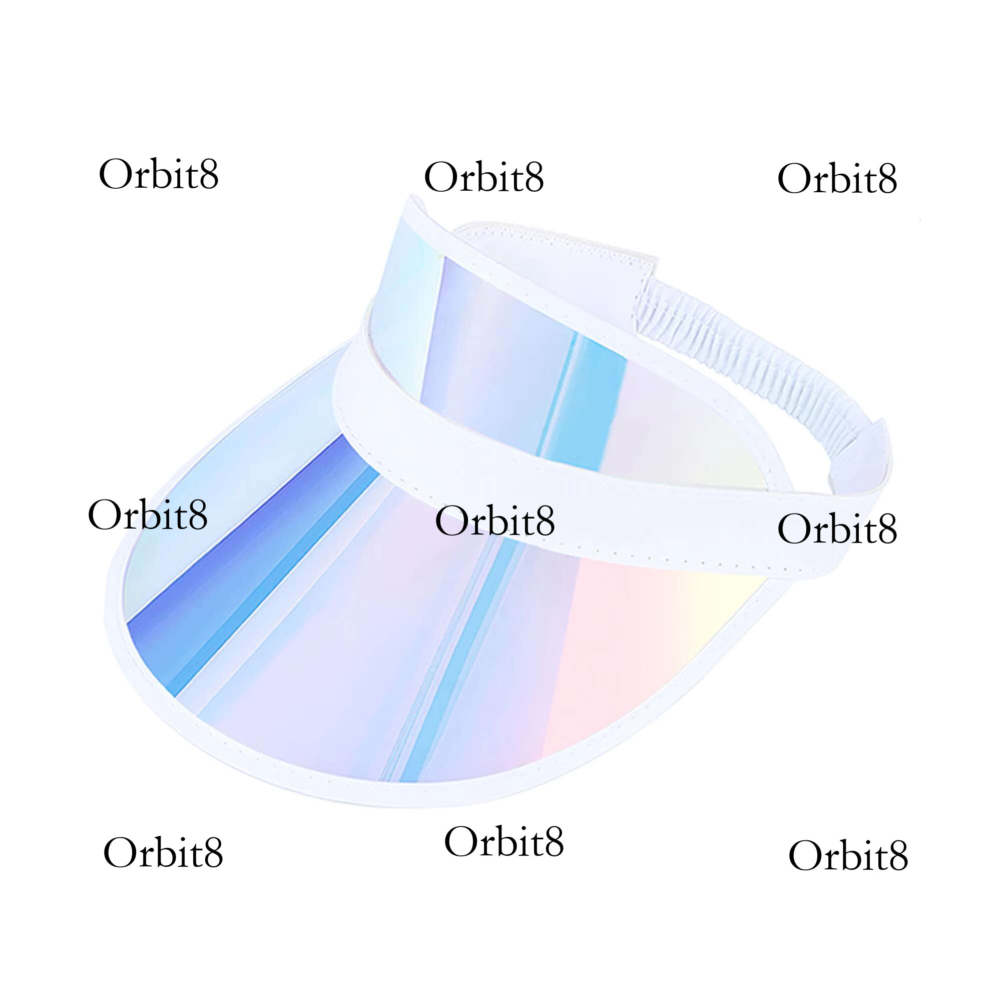 Hats Women Men Holographic Laser Pvc Sun Visor Sport Golf Outdoor Sunhat Beach Cap Adjustable