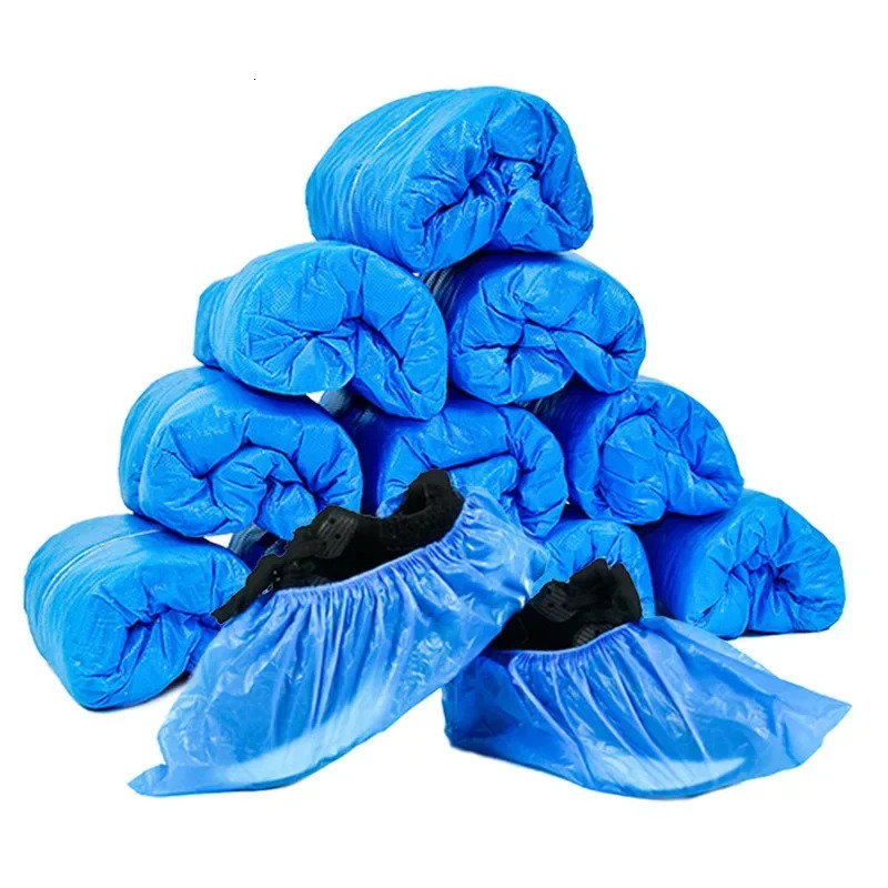 Blue shoe dust cover anti slip disposable floor protector No1 100 pieces for cleaning 250318