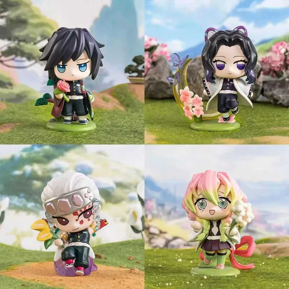 Demon Slayer Blind Box Agatsuma Zenitsu Figure Kamado Nezuko Suprise Box Kyoujurou Model Collection Desk Ornament Toy Kid GiftT250318