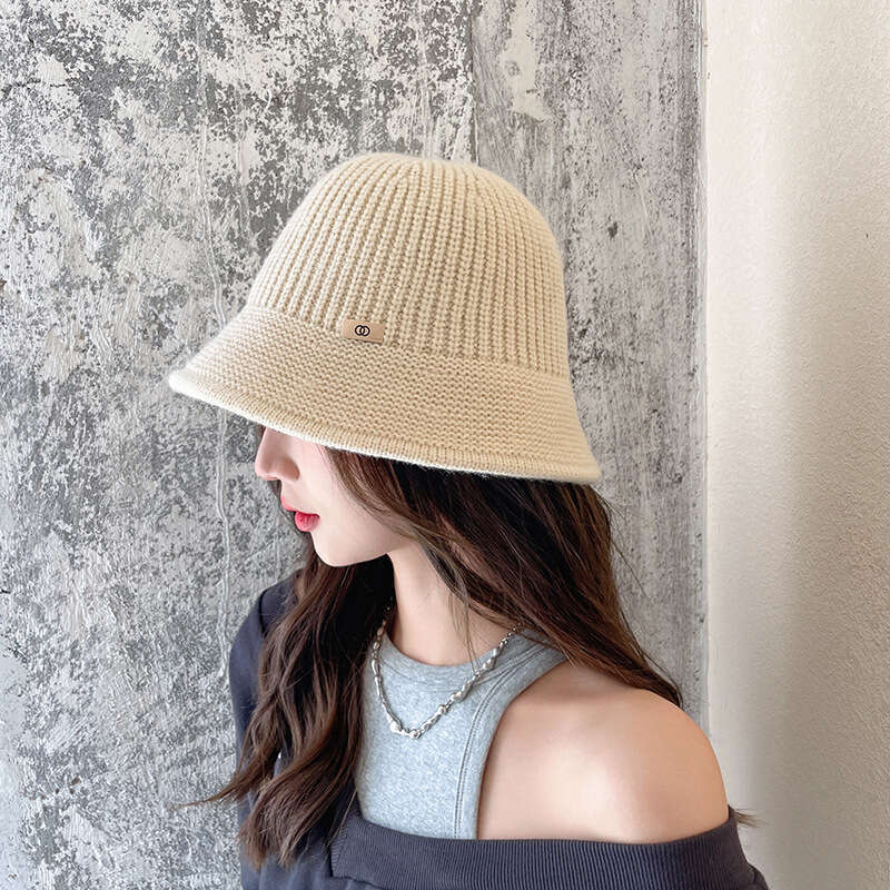 2024 New Autumn and Winter Premium Fragrant Knitted Casual Fashion Bucket Show Face Small Fisherman Hat
