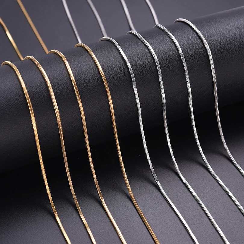 Wholesale 45/50/60/70cm Snake Chain Necklace Stainless Steel Necklaces For Women Men Accessories Vintage Jewelry Mens Necklaces W250318