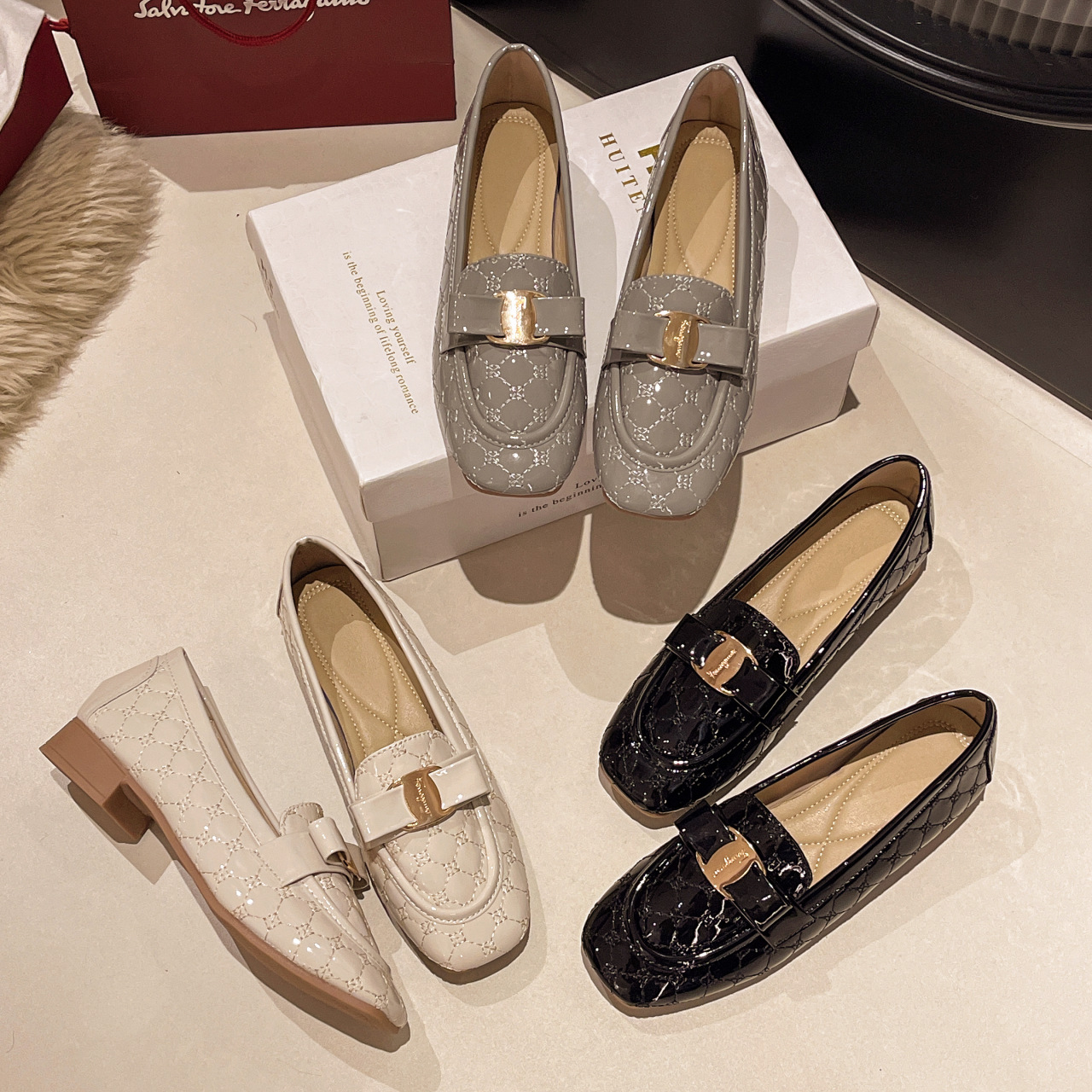 Free shipping new sandals women leather shoes fashion retro style thick heel daily outdoor black white gray