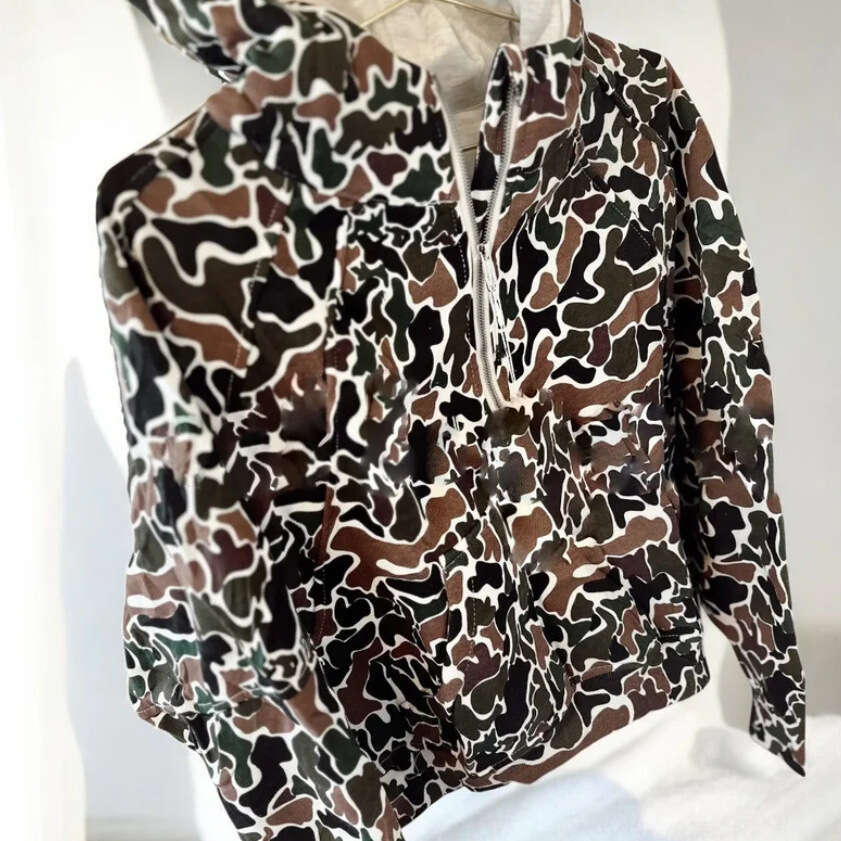 Printed hip-hop hooded jacket, American retro long sleeved sweatshirt, women's 2025 temperament versatile new trend clothing ins