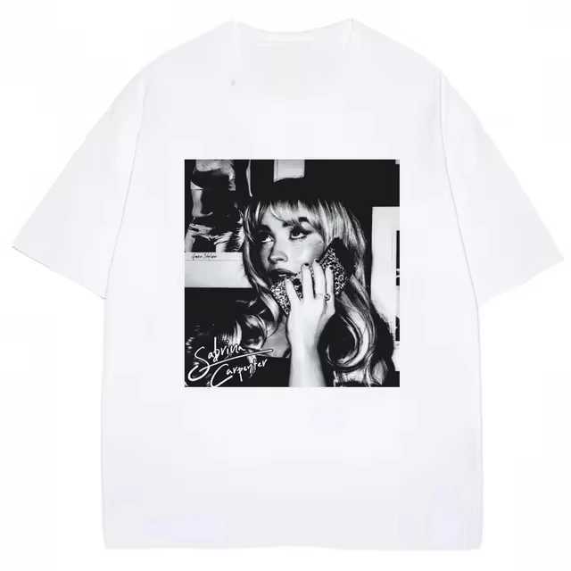 Retro Sabrina Carpenter T-shirt Sweet Tour Fashion Hip Hop Oversized T-shirt Womens Y2k T-shirt Fan Gift Womens ClothingXJ250318