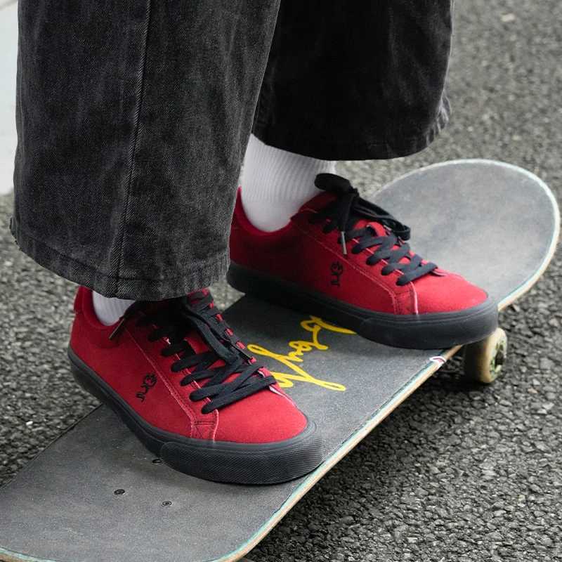 Jewelry Red Casual Shoe Vcani Men Skate Shoes Unisex Sport N-slip Footwear Genuine Leather for Walking Breathable Y250318