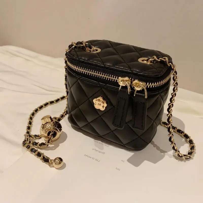 new mini 2025 Camellia geries chain box small for women shoulder crossbody bag