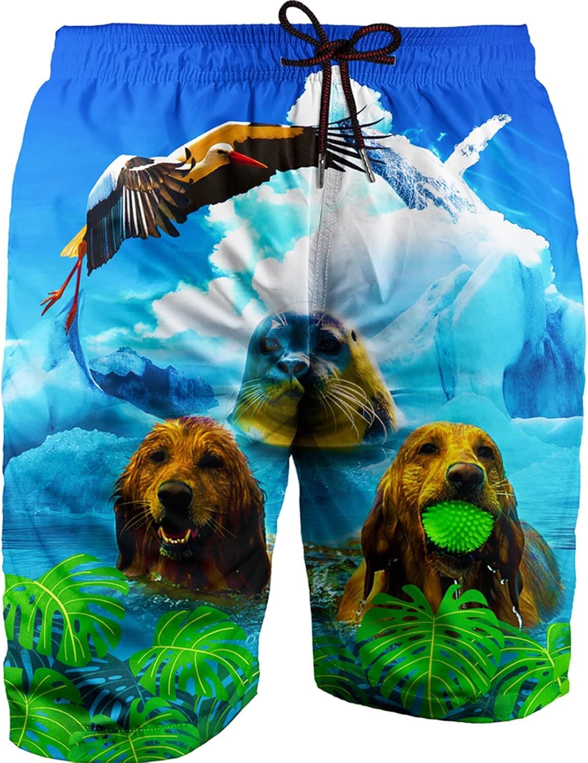 Men's Swim Trunks Bathing Shorts with 3D Print Deisgn Quick Dry Boards About Knee Fashion shorts
