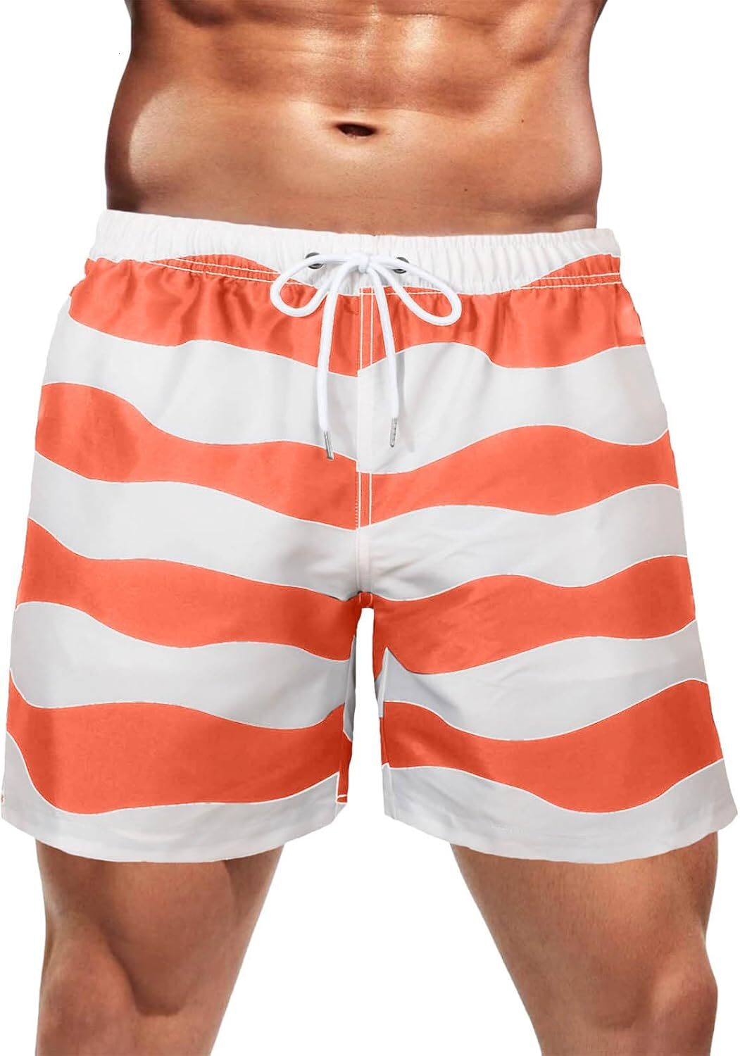 Shorts Men Summer Elastic Quick Drying Casual Seaside Holiday Beach Shorts Fashion print
