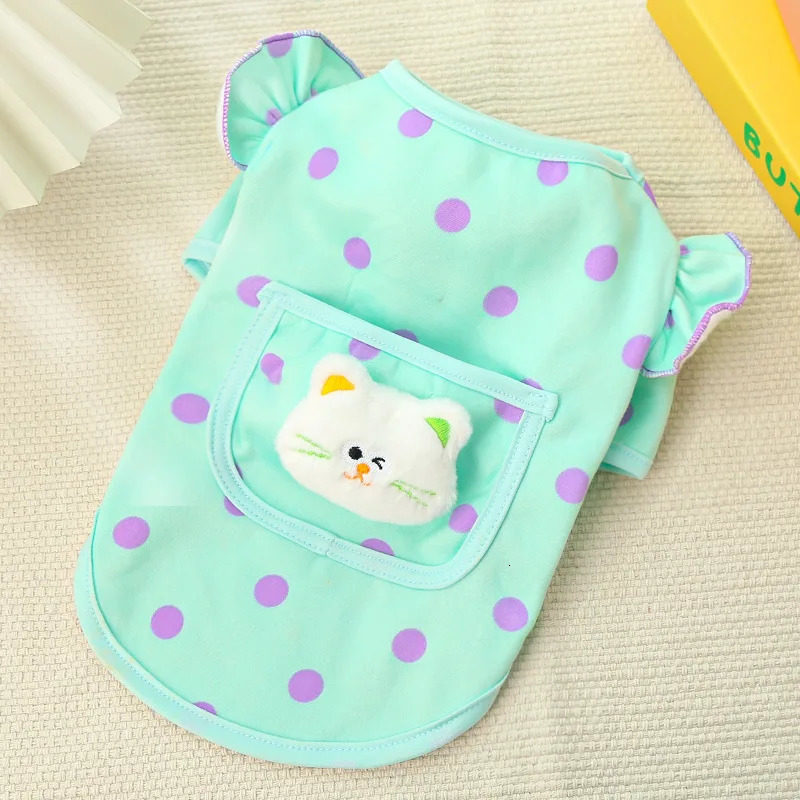 Dog vest summer dog clothing cat Gilr set Chihuahua Bichon Frise pet Tshirt knitted underwear 250318