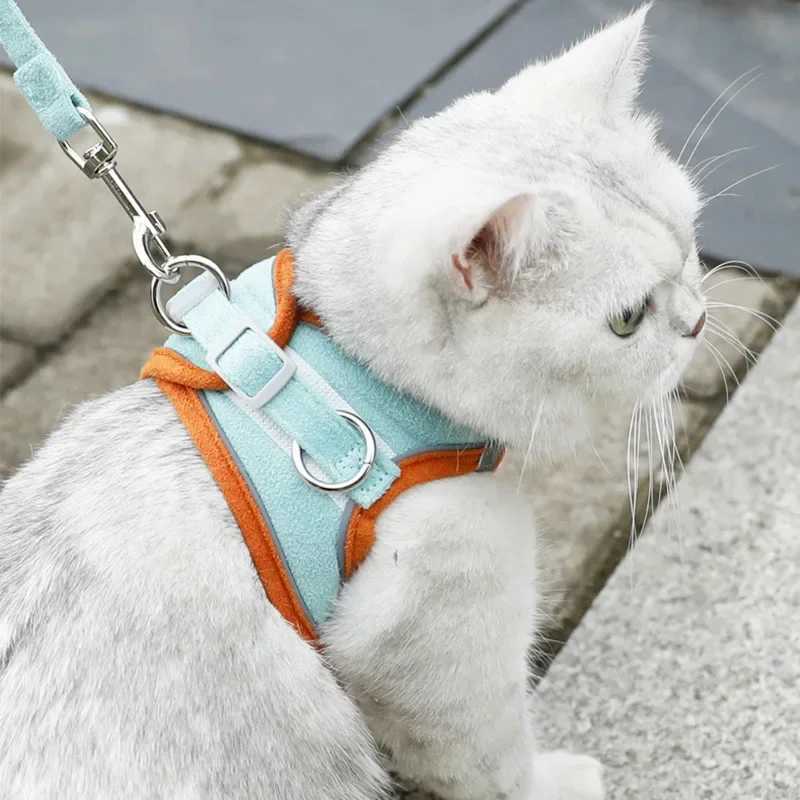 Anti rupture vest and seat belt set anti rupture safety adjustable kitten vest and seat belt w/reflective striped vest and seat belt foT250318