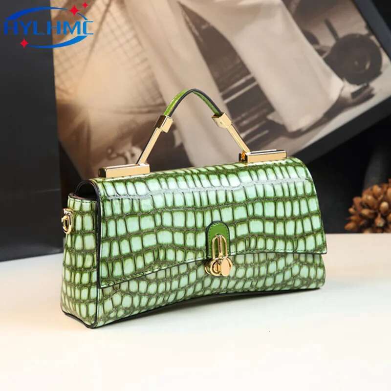 Brand Women Handbags Lady Genuine Leather Crocodile Pattern Small Shoulder Crossbody Bag Clutch Evening Bags Fashion 2025