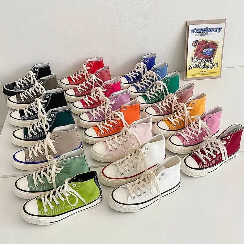 Wen Canvas Sneakers Casual Flat High-cut White Shoes Unisex Skateboard Shoes Vcani Couple Shoes Women Y250318