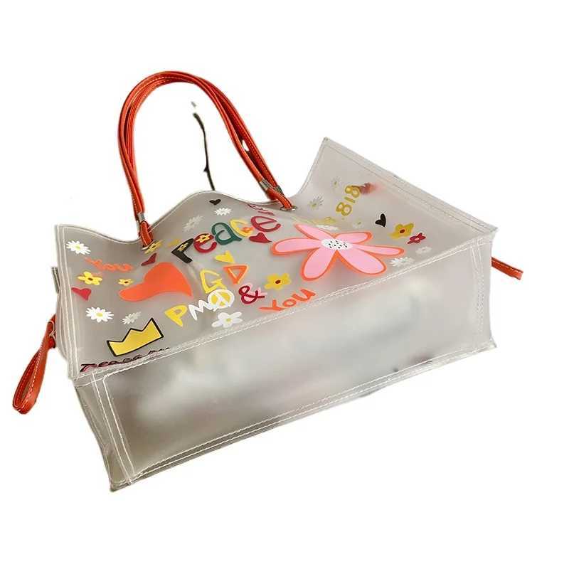 Large Capacity Cmute Transparent Tote Bags 2024 Summer Wens Bag Fi Youth Tote Bag Design Shoder Bag Hot Selling Z250318