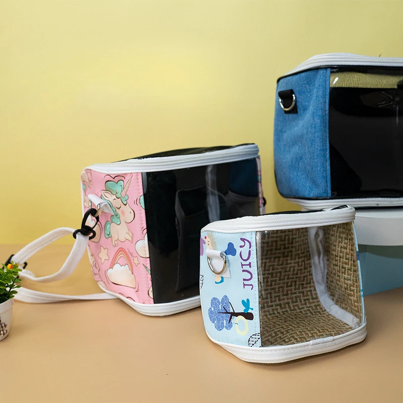Portable pet birdcage parrot breathable detachable hamster flying kangaroo travel bag accessories Guinea pig 250318